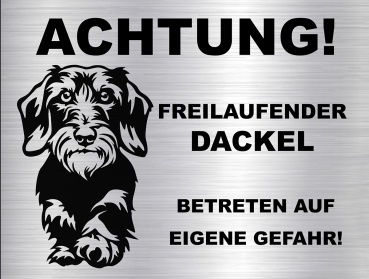 Hundeschild Rauhaardackel