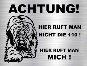 Hundeschild Briard