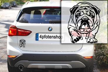 Autoaufkleber "Englische Bulldogge" Kontur