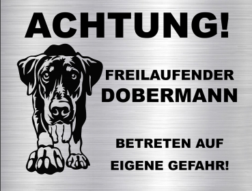 Hundeschild Dobermann