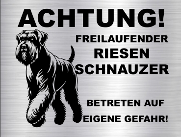 Hundeschild Riesenschnauzer