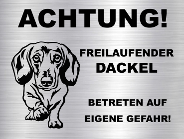 Hundeschild Kurzhaardackel