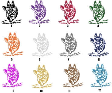 Preview: Autoaufkleber "Deutscher Schäferhund" Kontur