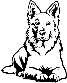 Aufkleber Schweizer Schäferhund