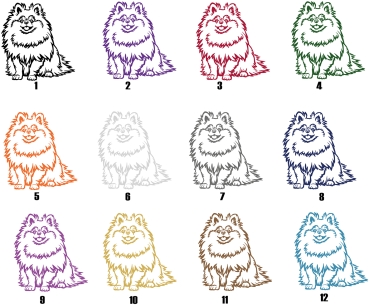 Autoaufkleber "Zwergspitz (Pomeranian)" Kontur