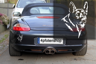 Preview: Autoaufkleber "Deutscher Schäferhund" Kopf
