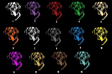 Preview: Autoaufkleber "Golden Retriever" Kopf
