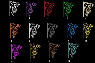 Preview: Autoaufkleber "Irish Terrier" Kopf