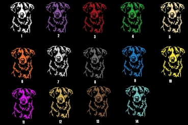 Preview: Autoaufkleber "Kromfohrländer" Kopf