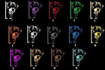 Preview: Autoaufkleber "Rottweiler" Kopf