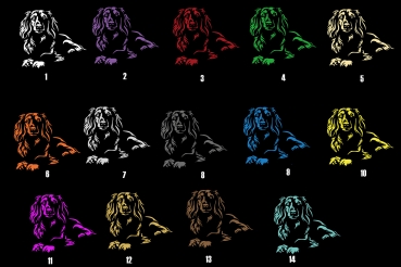 Autoaufkleber "Dackel (Langhaar)" Kontur