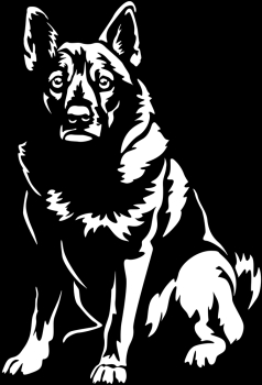 Aufkleber Norwegischer Elchhund