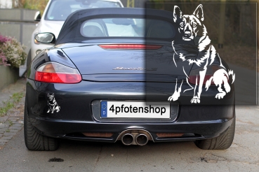 Preview: Autoaufkleber "Norwegischer Elchhund" Kontur