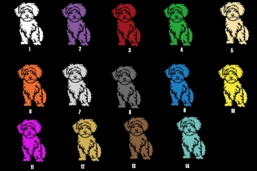 Preview: Autoaufkleber "Maltipoo" Kontur