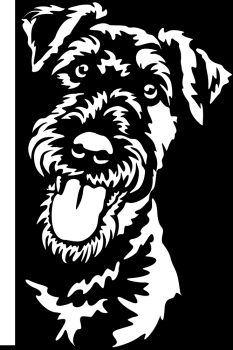 Aufkleber Airedale Terrier Kopf