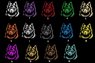 Preview: Autoaufkleber "Dänischer Spitz" Kopf