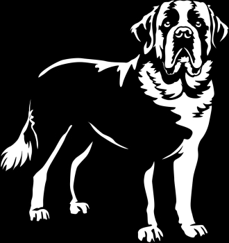 Aufkleber Bernhardiner