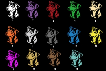 Preview: Autoaufkleber "Brasilianischer Terrier" Kopf