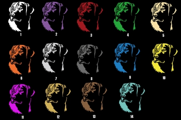 Preview: Autoaufkleber "Labrador" Kopf