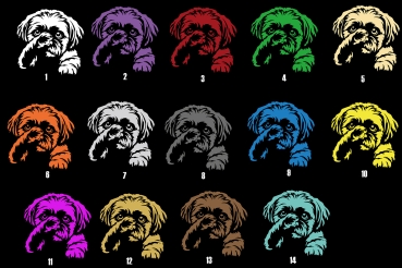 Preview: Autoaufkleber "Shih-Tzu" Kontur