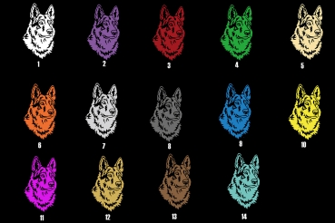 Preview: Autoaufkleber "Tschechischer Wolfhund" Kopf