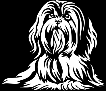 Aufkleber Lhasa Apso