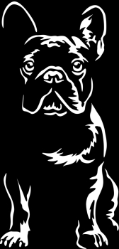 Aufkleber Französische Bulldogge