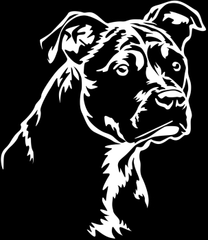 Aufkleber American Staffordshire Terrier