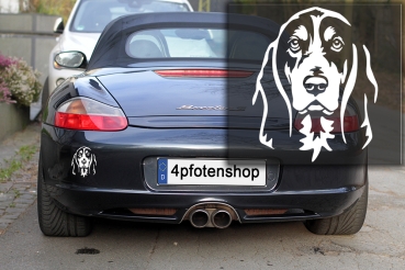 Preview: Autoaufkleber "Basset Bleu de Gasconye" Kopf