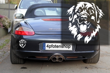 Preview: Autoaufkleber "Leonberger" Kopf