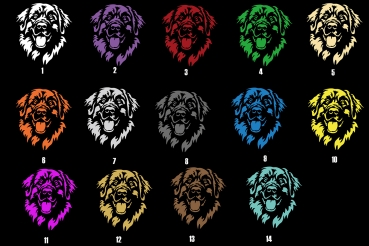 Preview: Autoaufkleber "Leonberger" Kopf