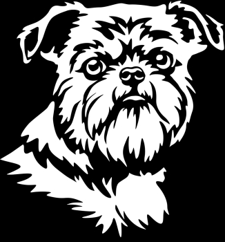 Aufkleber Brüsseler Griffon Kopf