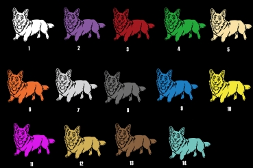 Preview: Autoaufkleber "Welsh Corgi" Kontur