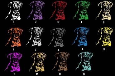 Preview: Autoaufkleber "Boerboel" Kopf