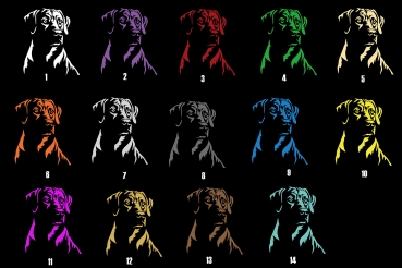 Preview: Autoaufkleber "Rhodesian Ridgeback" Kopf