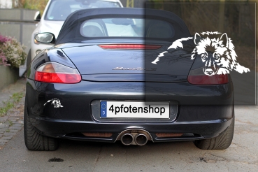 Preview: Autoaufkleber "Wolfsspitz" Kontur
