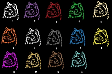 Autoaufkleber "Samojede" Kopf