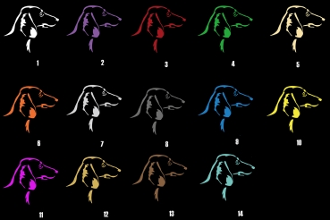 Autoaufkleber "Dackel (Kurzaar)" Kopf