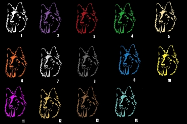 Autoaufkleber "Schweizer Schäferhund" Kopf