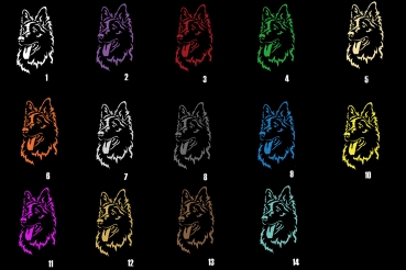 Autoaufkleber "Schweizer Schäferhund" Kopf
