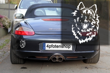 Autoaufkleber "Wolfsspitz" Kopf