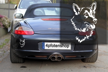 Autoaufkleber "Saarloos Wolfhund" Kopf