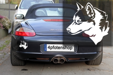 Autoaufkleber "Siberian Husky" Kopf