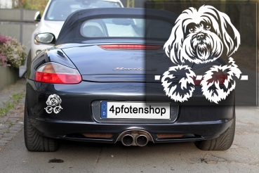 Autoaufkleber "Coton de Tulear" Kopf