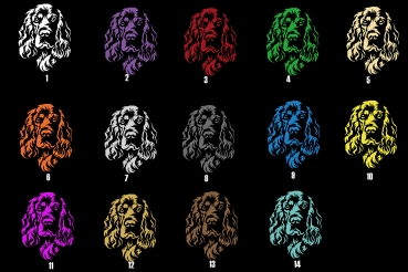 Autoaufkleber "Englischer Cocker Spaniel" Kopf