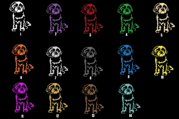 Autoaufkleber "Shih-Tzu" Kontur