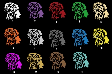 Autoaufkleber "Clumber Spaniel" Kopf