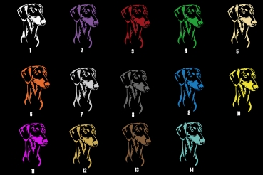 Autoaufkleber "Saluki (Kurzhaar)" Kopf