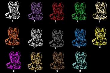 Autoaufkleber "Yorkshire Terrier" Kontur