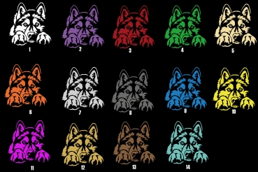 Autoaufkleber "Siberian Husky" Kontur